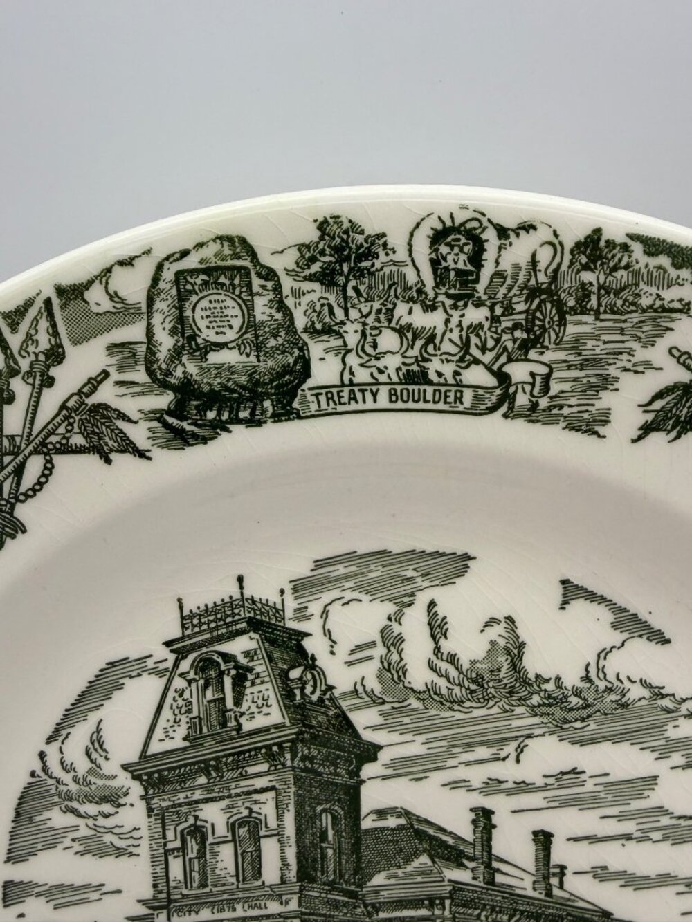 Vintage Greenville Ohio Treaty City Shawnee Creek Kilns Collector Plate 10in USA - Picture 6 of 8